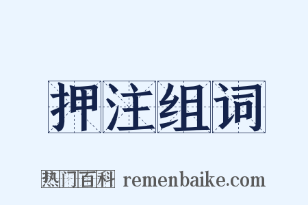 押注组词是什么意思的图片